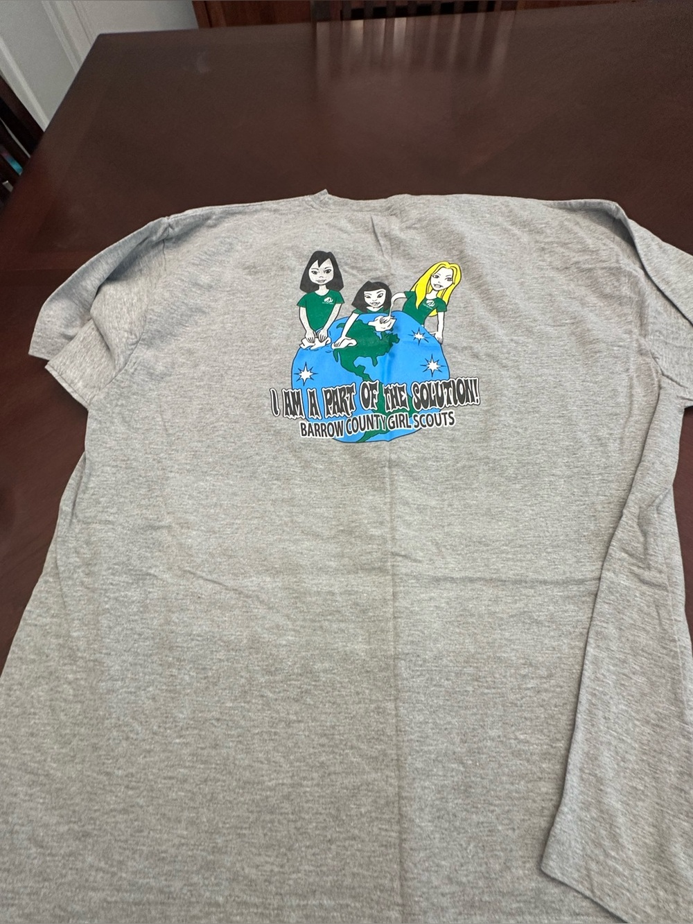 Vintage Girl Scouts Graphic T-Shirt Barrow County “I Am a Part of the Solution”